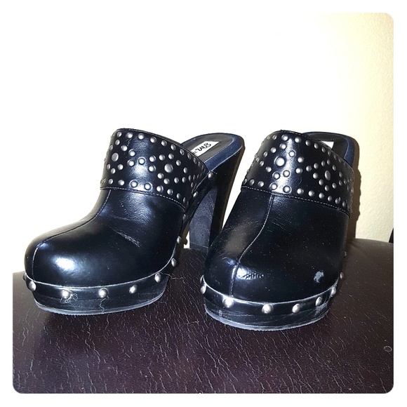 Black studded mule Boots - Picture 1 of 5